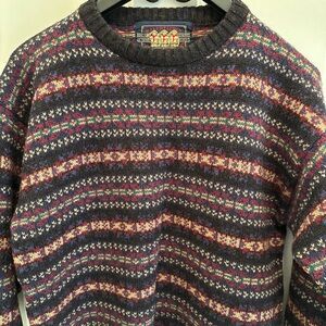Vintage Ralph Lauren 100% Wool Chaps Crewneck Sweater Mens Size L